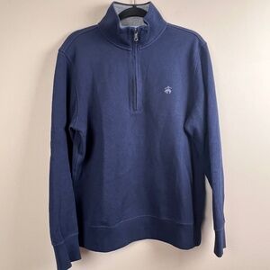 Brooks Brothers 1/4 Zip Blue Long Sleeve Pullover Men’s Medium EUC